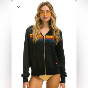 Aviator Nation Stripe Zip Up